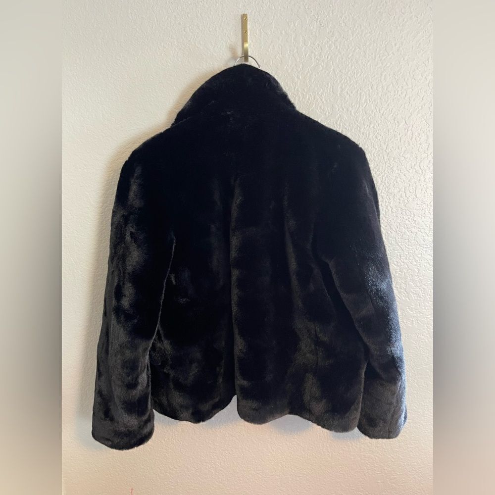 ZADIG & VOLTAIRE jacket BLACK FAUX MINK FUR COAT. Freeze color NWT. M/L - Picture 15 of 15
